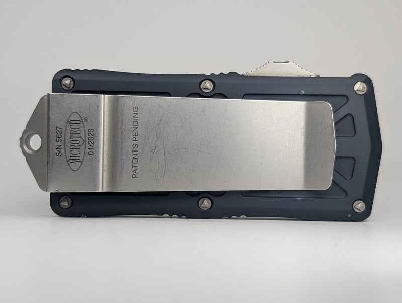 *Consignment* Microtech Exocet Black Money-Clip Out the Front Knife