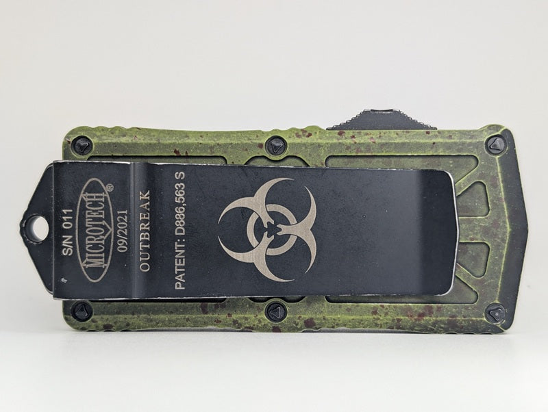 *Consignment* Microtech Exocet D/E Outbreak Full Serrated Out the Front Knife