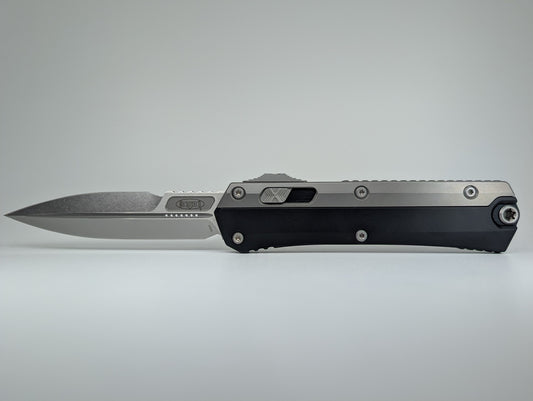 *Consignment* Microtech Glykon Bayonet Stonewash Out the Front Knife