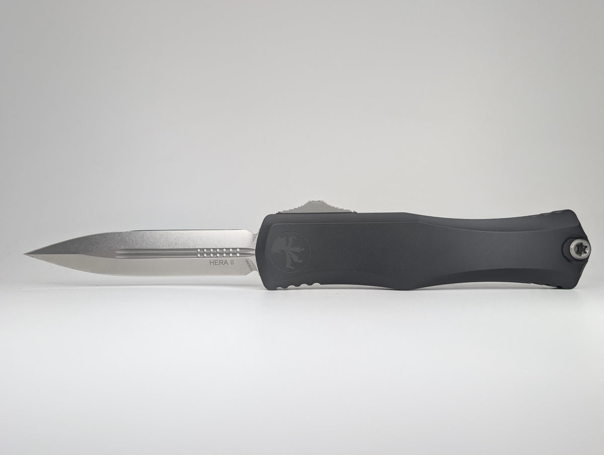 *Consignment* Microtech Hera II Double Edge Stonewash Out the Front Knife (1702-10)