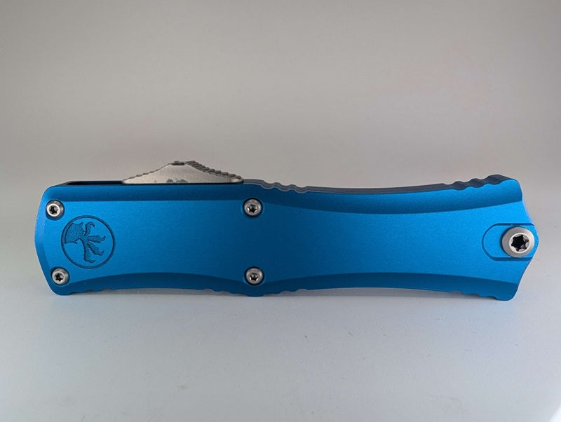 Microtech Hera II Mini Bayonet Blue Satin Out the Front Knife