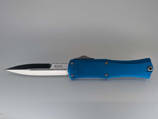 Microtech Hera II Mini Bayonet Blue Satin Out the Front Knife