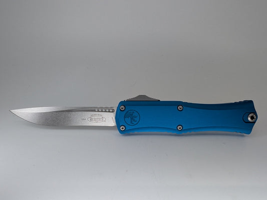 Microtech Hera II Mini Recurve Blue Stonewash Out the Front Knife