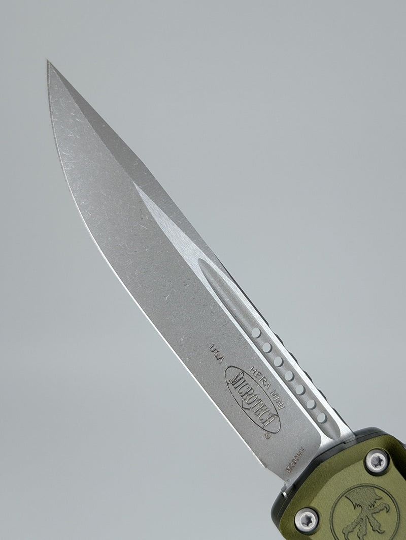 Microtech Hera II Mini S/E OD Green Apocalyptic Out the Front Knife