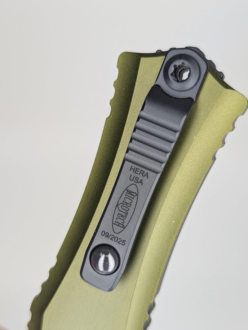 Microtech Hera II Mini S/E OD Green Black DLC Out the Front Knife
