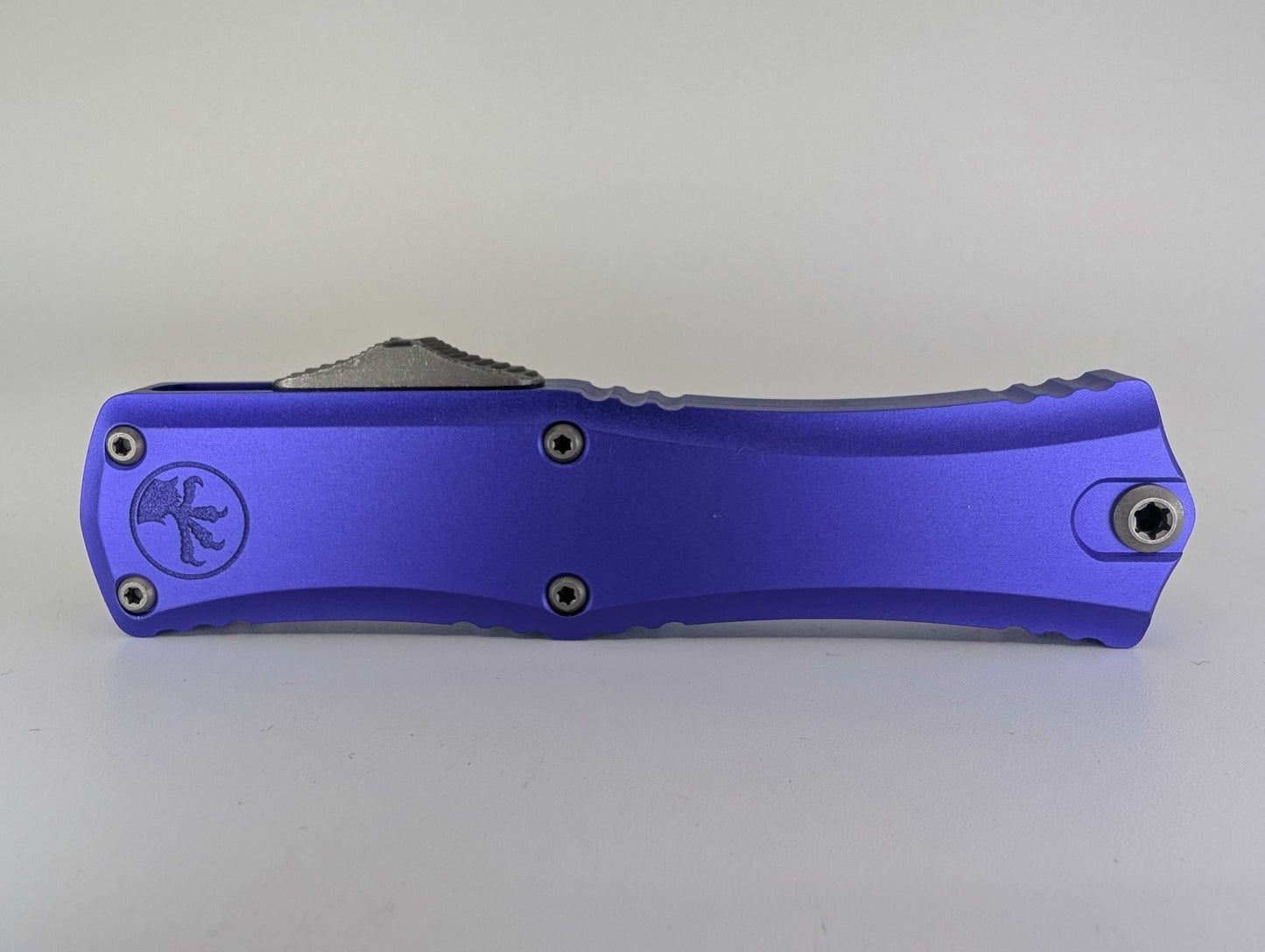 Microtech Hera II Mini Recurve Purple Apocalyptic Out the Front Knife