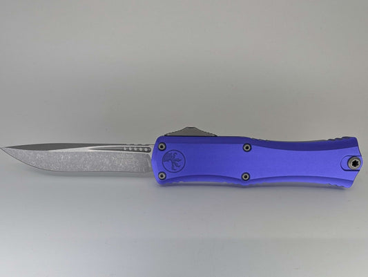 Microtech Hera II Mini Recurve Purple Apocalyptic Out the Front Knife