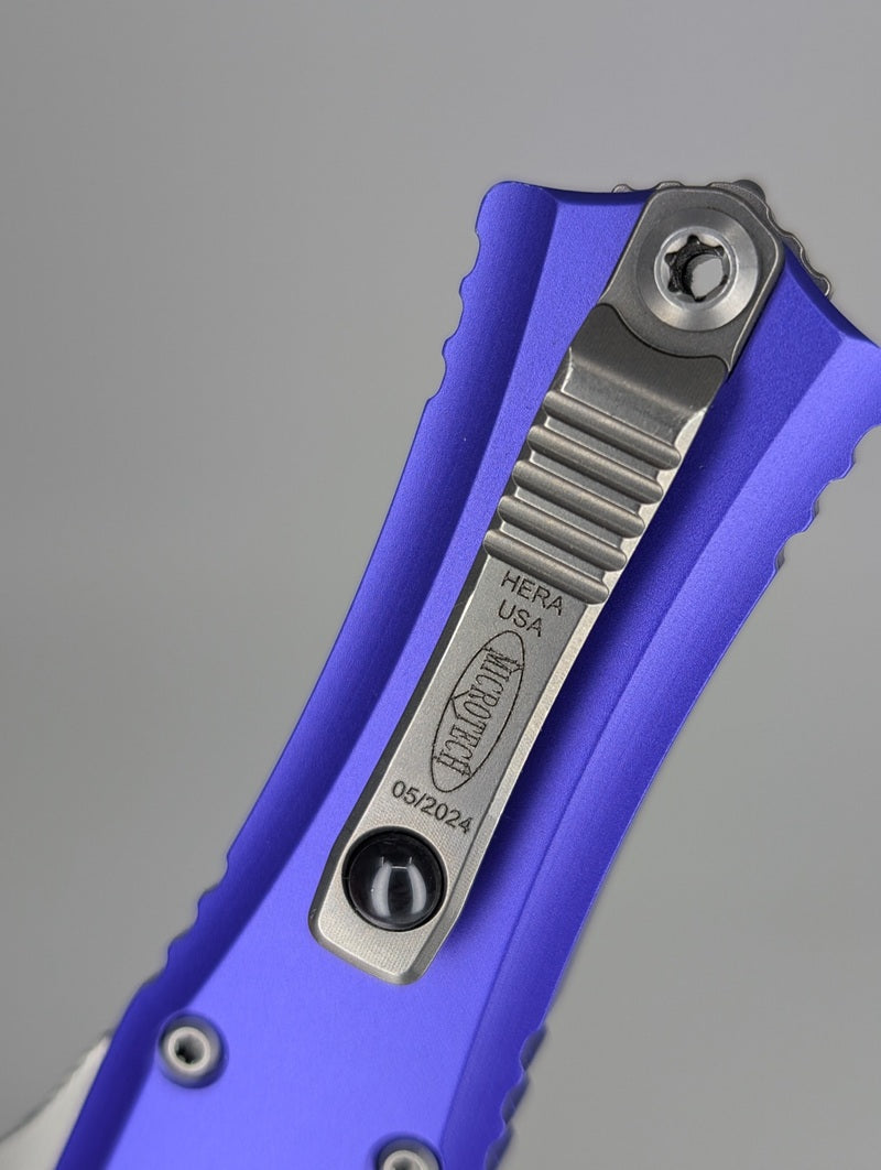 *Consignment* Microtech Hera II Mini Purple Bayonet Stonewash Out the Front Knife