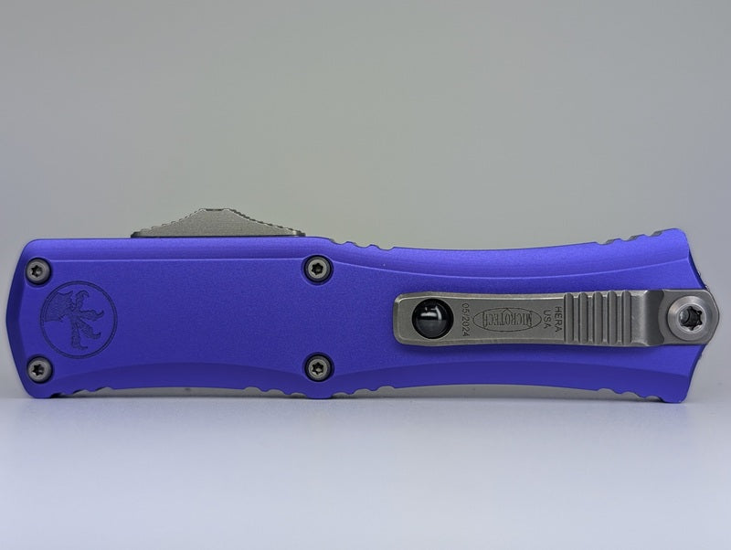 *Consignment* Microtech Hera II Mini Purple Bayonet Stonewash Out the Front Knife
