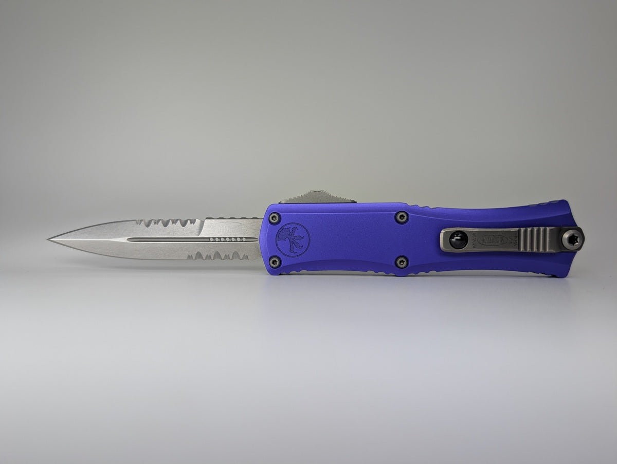 *Consignment* Microtech Hera II Mini Purple Bayonet Stonewash Out the Front Knife