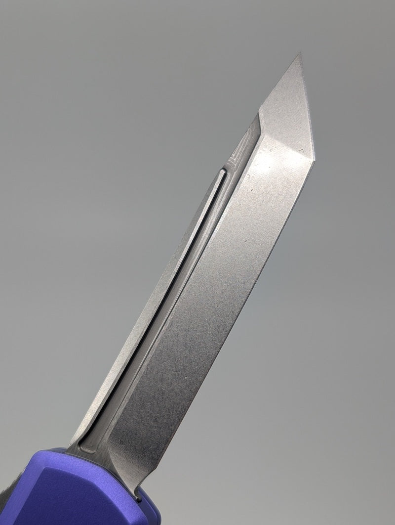 Microtech Hera II Mini Tanto Purple Stonewash Out the Front Knife