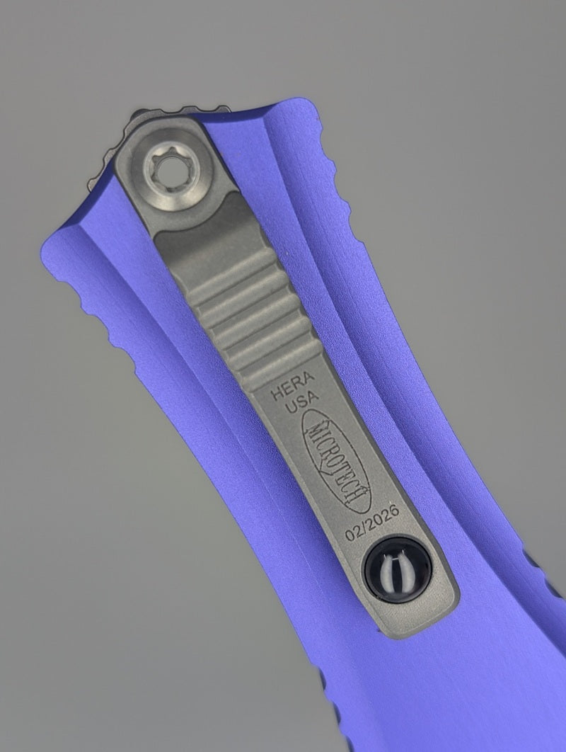 Microtech Hera II Mini Tanto Purple Stonewash Out the Front Knife