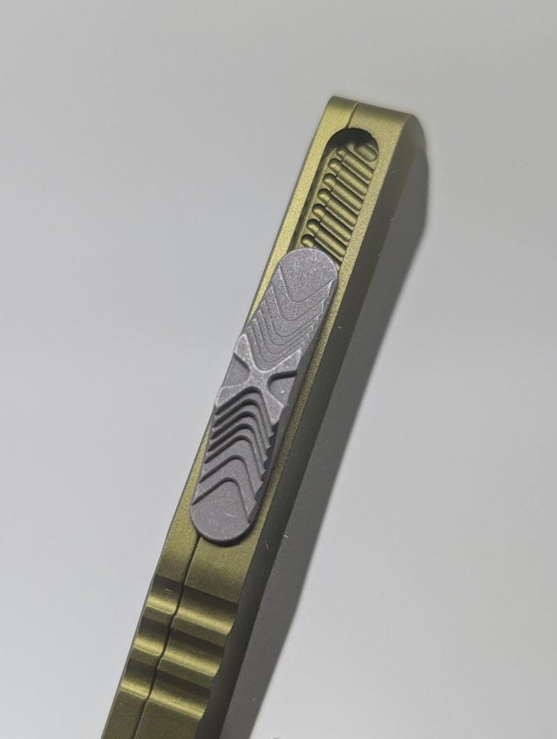 Microtech Hera II Mini Tanto OD Green Apocalyptic Out the Front Knife
