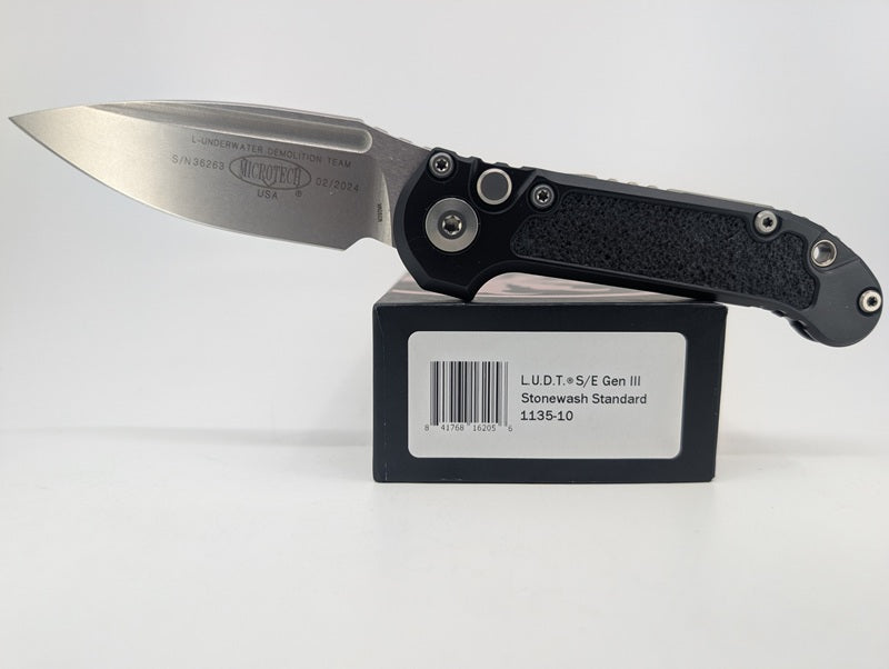 *Consignment* Microtech L.U.D.T. Black Auto Folding Knife