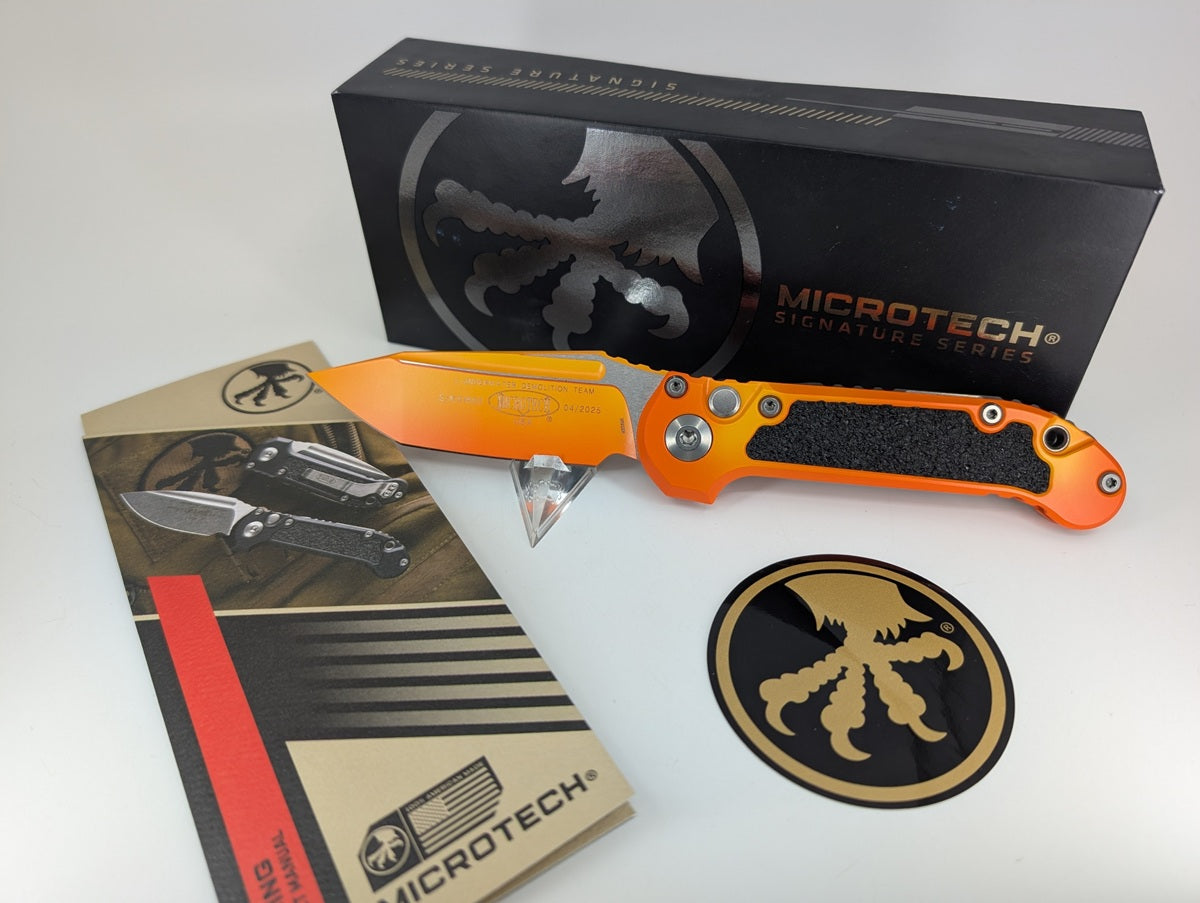 *Consignment* Microtech L.U.D.T. T/E Gen III Signature Series "Sunrise" Auto Folding Knife