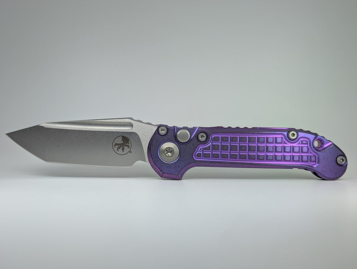 Microtech L.U.D.T. T/E Marfione Select Purple Haze Frag Auto Folding Knife