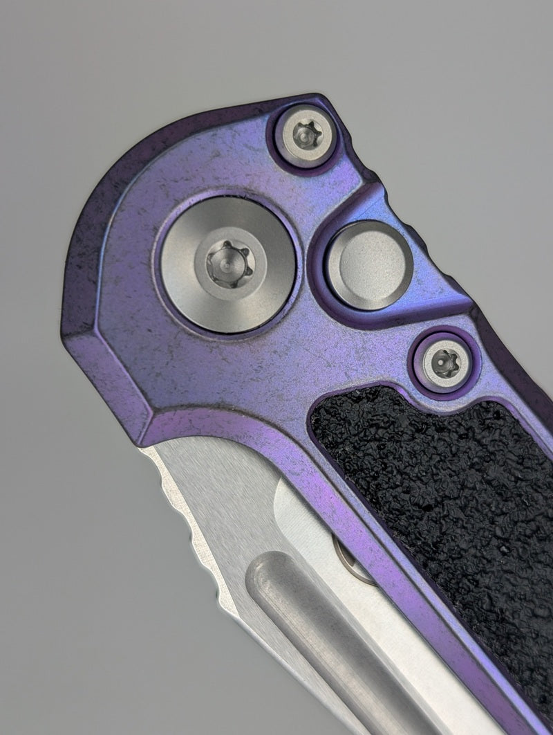 Microtech L.U.D.T. T/E Marfione Select Purple Haze / Textured Inlay Auto Folding Knife