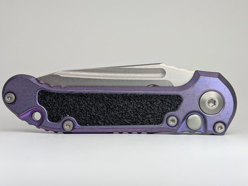 Microtech L.U.D.T. T/E Marfione Select Purple Haze / Textured Inlay Auto Folding Knife