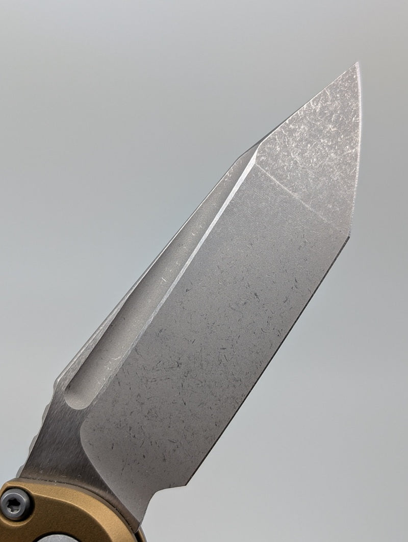 *Consignment* Microtech L.U.D.T. Tan Auto Folding Knife