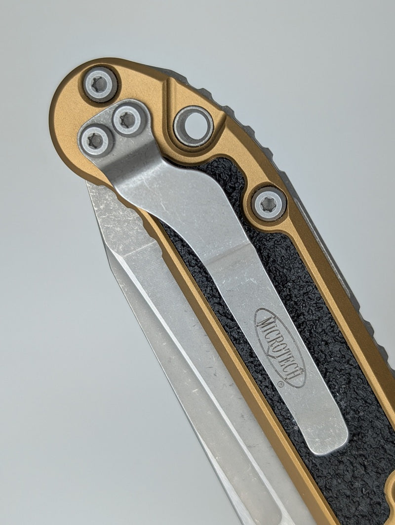 *Consignment* Microtech L.U.D.T. Tan Auto Folding Knife