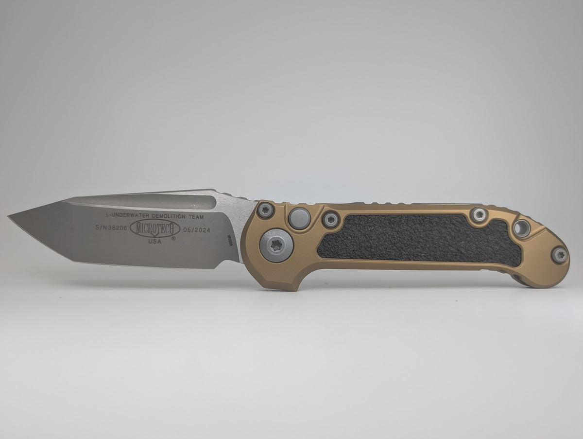 *Consignment* Microtech L.U.D.T. Tan Auto Folding Knife