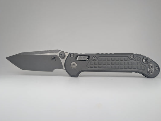 Microtech L.U.D.T. RAM-LOK Tanto Frag Natural Clear Apocalyptic Manual Folder