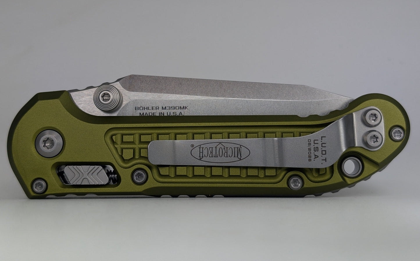 Microtech L.U.D.T. Tanto RAM-LOK Frag OD Green Stonewash Folding Knife
