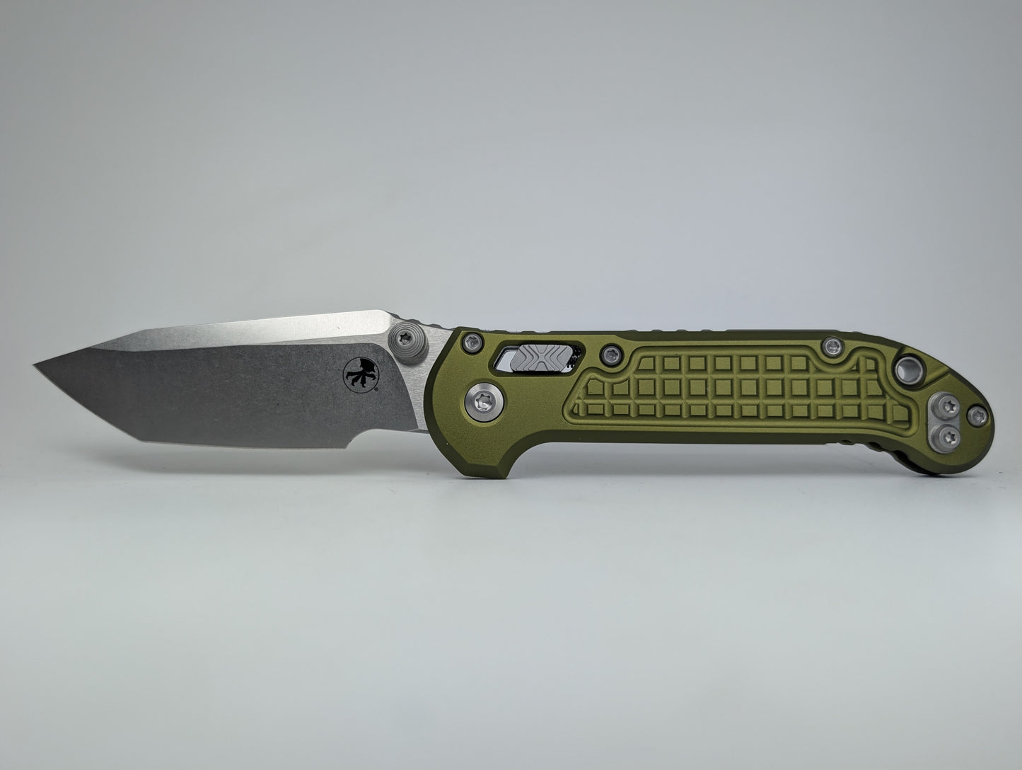 Microtech L.U.D.T. Tanto RAM-LOK Frag OD Green Stonewash Folding Knife