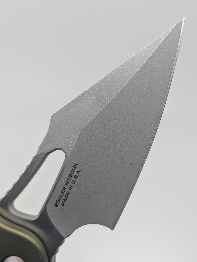 Microtech M-Stitch Frag OD Green Aluminum RAM-LOK Folding Knife