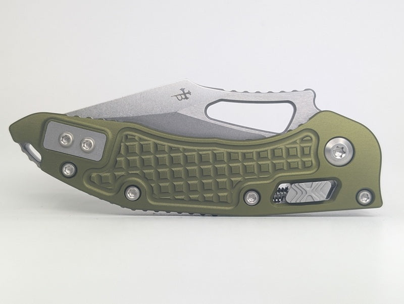 Microtech M-Stitch Frag OD Green Aluminum RAM-LOK Folding Knife