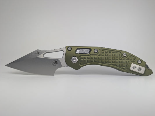 Microtech M-Stitch Frag OD Green Aluminum RAM-LOK Folding Knife
