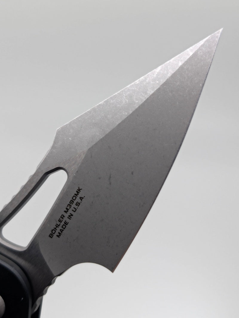 Microtech M-Stitch Frag Black Aluminum Apocalyptic RAM-LOK Folding Knife