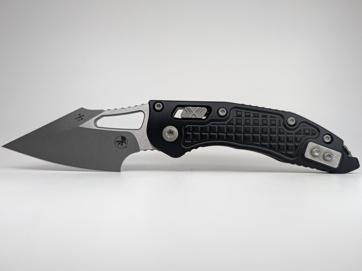 Microtech M-Stitch Frag Black Aluminum Apocalyptic RAM-LOK Folding Knife