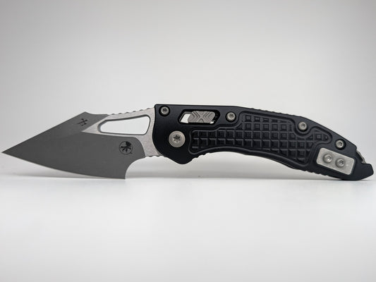 Microtech M-Stitch Frag Black Aluminum Apocalyptic RAM-LOK Folding Knife