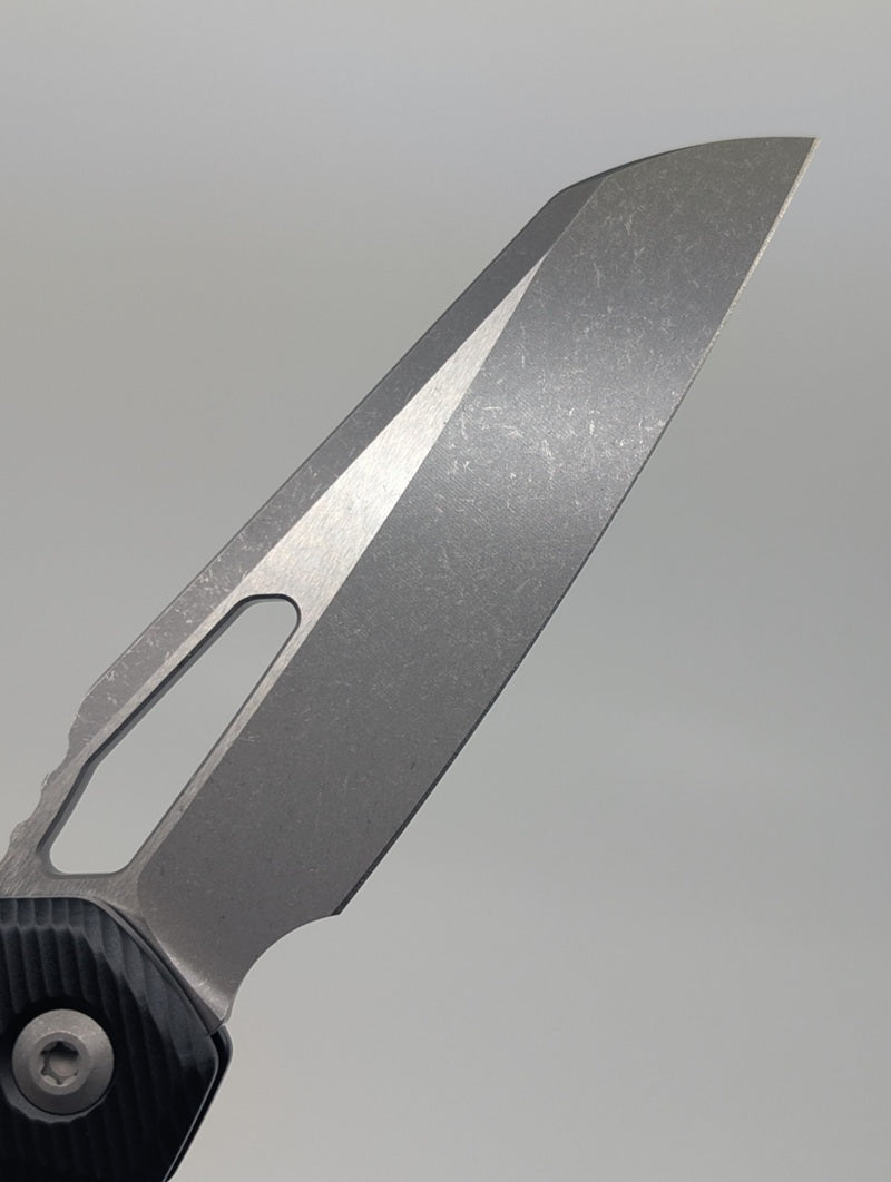 Microtech MSI S/E Fluted Aluminum Black Apocalyptic Folding Knife