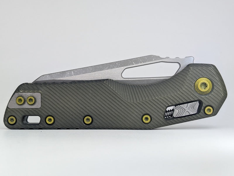 Microtech M.S.I S/E Fluted Distressed Grenade Green Apocalyptic Folding Knife