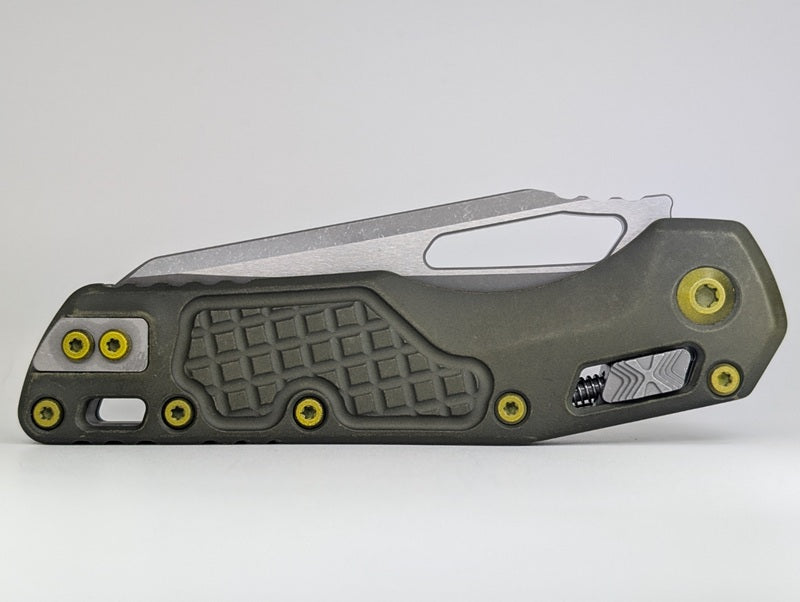 Microtech MSI S/E Frag Distressed Grenade Green Apocalyptic RAM-LOK Folding Knife