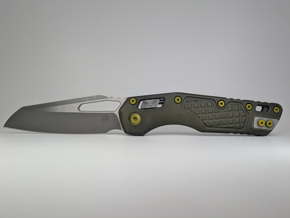 Microtech MSI S/E Frag Distressed Grenade Green Apocalyptic RAM-LOK Folding Knife