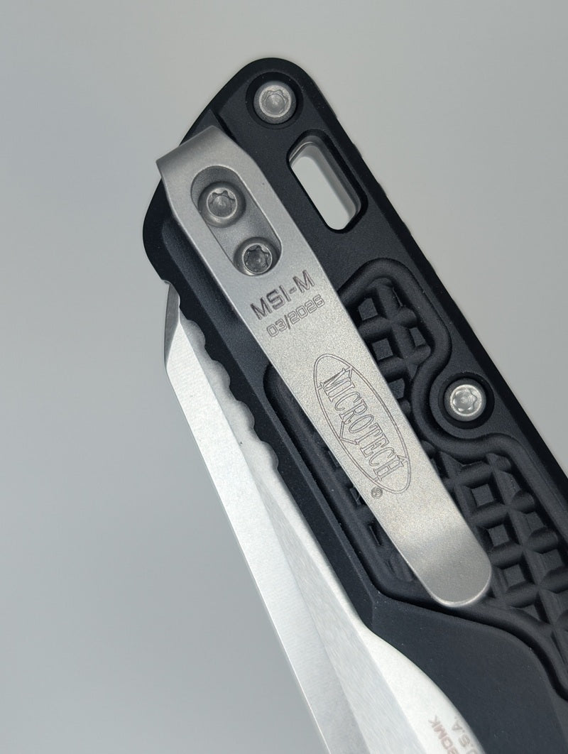 Microtech MSI Mini S/E Frag Black Aluminum Stonewash RAM-LOK Folding Knife