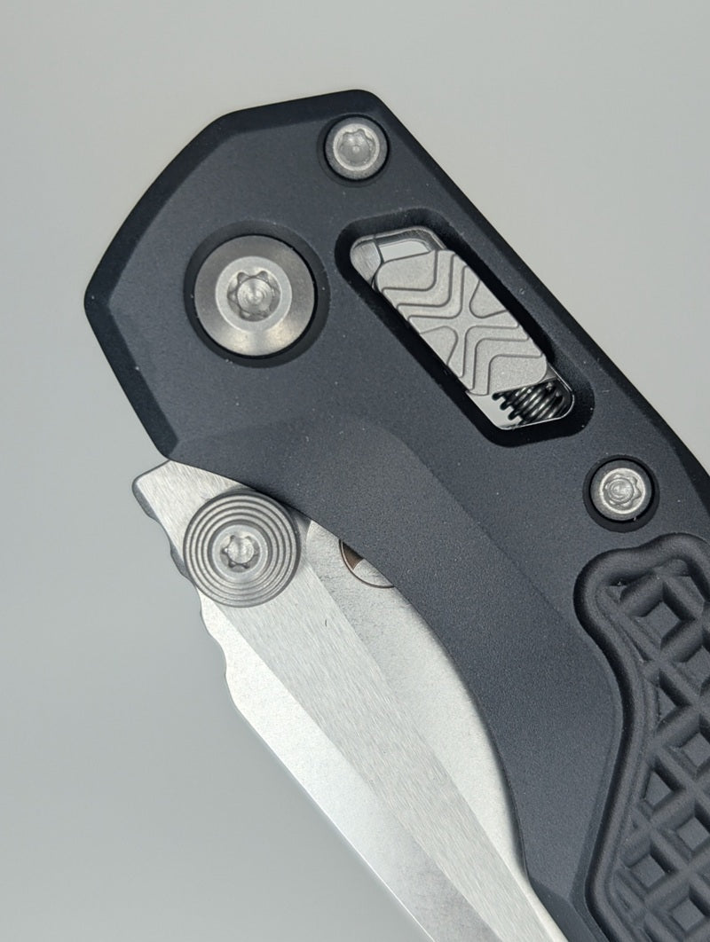 Microtech MSI Mini S/E Frag Black Aluminum Stonewash RAM-LOK Folding Knife