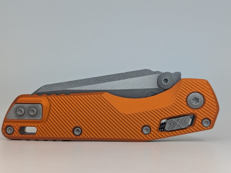 Microtech MSI Mini Fluted Aluminum Orange Apocalyptic RAM-LOK Folding Knife