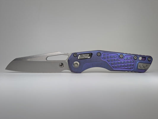 Microtech MSI RAM-LOK Marfione Select Purple Haze Frag Ti Stonewash Folding Knife
