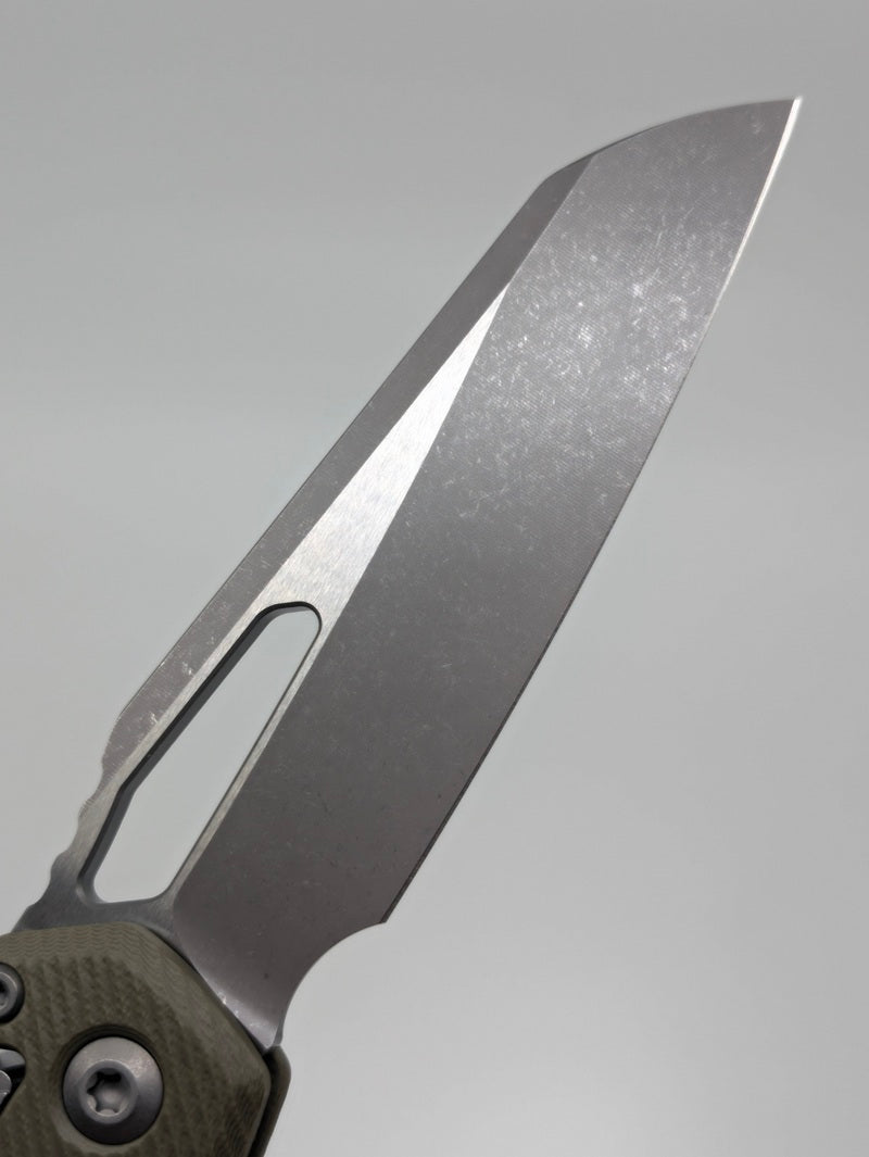 Microtech MSI S/E Fluted G-10 OD Green Apocalyptic RAM-LOK Folding Knife