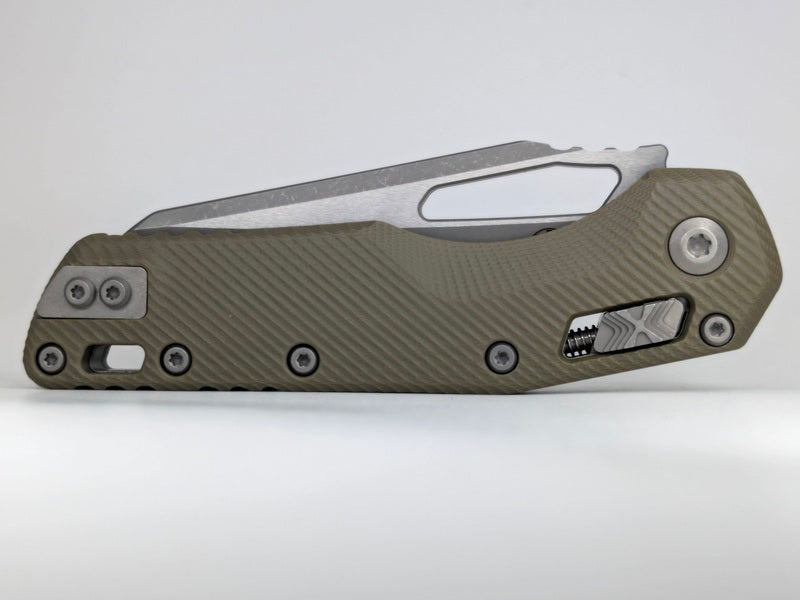 Microtech MSI S/E Fluted G-10 OD Green Apocalyptic RAM-LOK Folding Knife