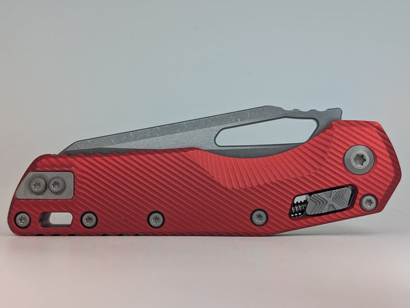 Microtech MSI S/E Fluted Aluminum Red Apocalyptic RAM-LOK Folding Knife