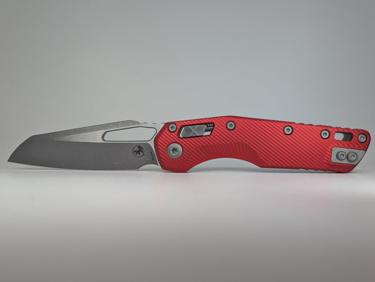 Microtech MSI S/E Fluted Aluminum Red Apocalyptic RAM-LOK Folding Knife