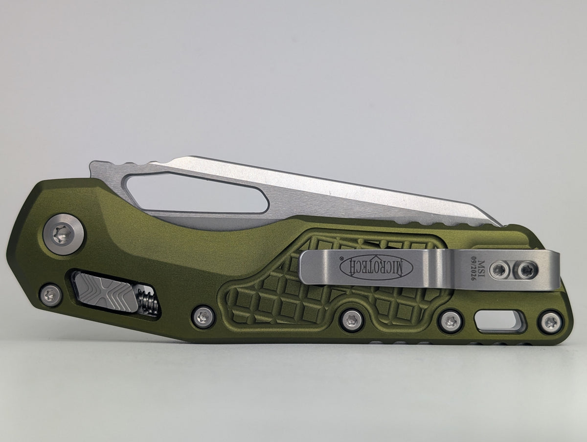 Microtech MSI S/E Frag Aluminum OD Green Stonewash RAM-LOK Folding Knife