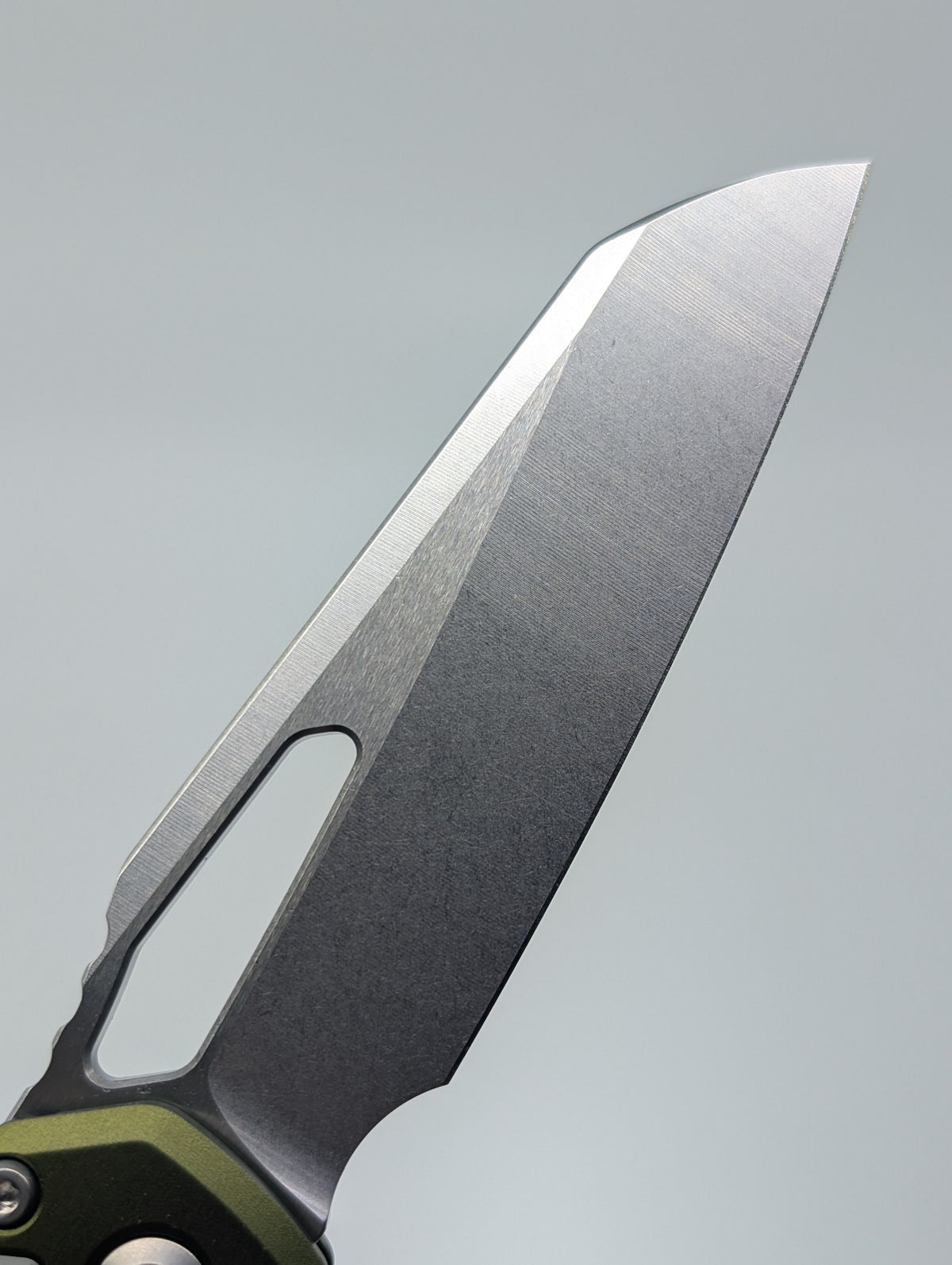 Microtech MSI S/E Frag Aluminum OD Green Stonewash RAM-LOK Folding Knife
