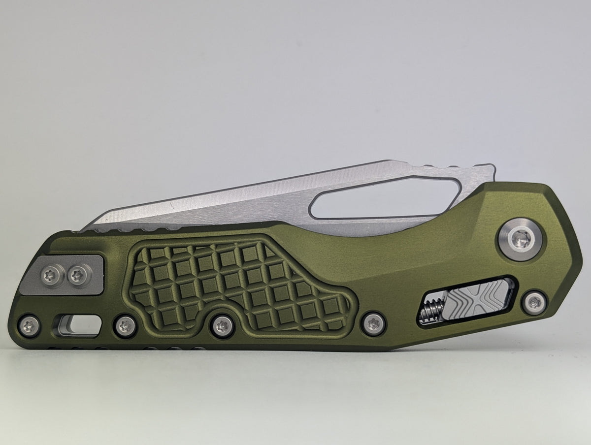 Microtech MSI S/E Frag Aluminum OD Green Stonewash RAM-LOK Folding Knife