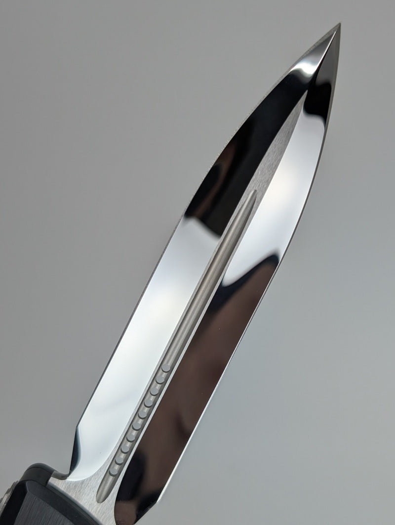 Microtech Marfione Combat Troodon LT Double Edge Mirror Polish Out the Front Knife
